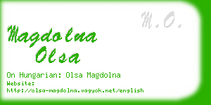 magdolna olsa business card